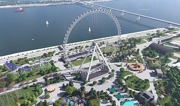 В Волгоградском ЦПКиО готовят к установке 120-метровое колесо обозрения