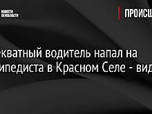 Неадекватный водитель напал на велосипедиста в Красном Селе - видео
