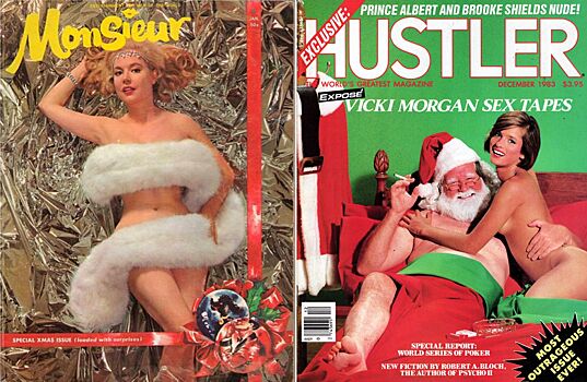 Новогодние ретрообложки мужских журналов: когда смешное встречается с сексуальным (и Сантой)