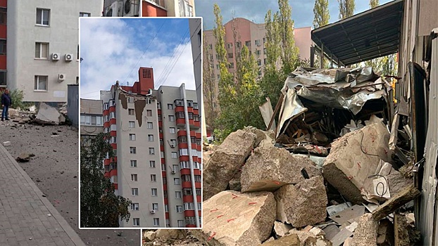 Разрушена крыша, повреждены машины: что известно о падении ракеты на многоэтажку в Белгороде