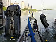 Поднятие утонувшего в Оби автомобиля сняли на камеру