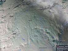 Роскосмос опубликовал снимок циклона "Ваня", который принес рекордные снегопады