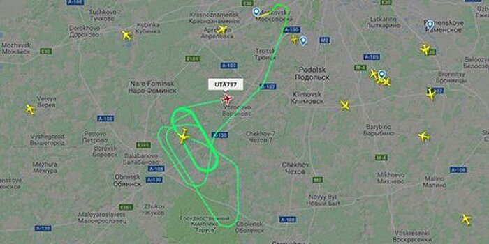 Вылетевший в Милан самолет Utair возвращается во Внуково из-за проблем с шасси