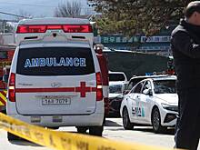 Грузовик въехал в торговые ряды на рынке в Южной Корее