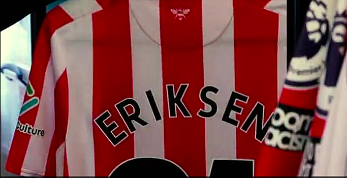 «Брентфорд» побил рекорд по продажам футболок после трансфера Эриксена. Заказы были из 21 страны
