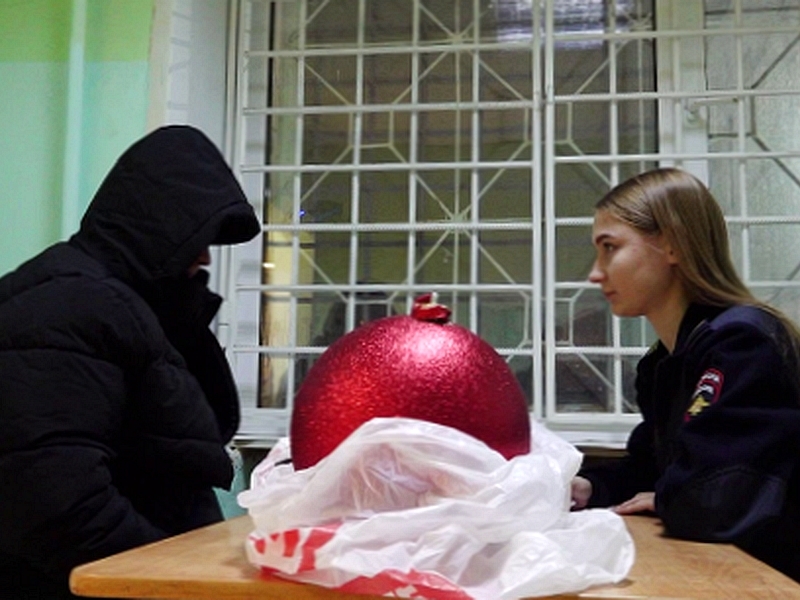 Задержан молодой житель Пензы, похитивший шар с новогодней елки возле торгового центра