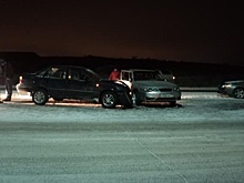 Снегопад в Магнитогорске привел к лобовому ДТП