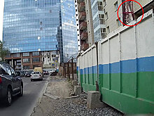 Люлька с рабочим рухнула с высоты в Новосибирске: видео