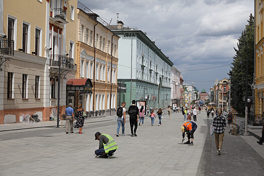 Благоустройство улицы Большой Покровской в Нижнем Новгороде выполнено на 95%