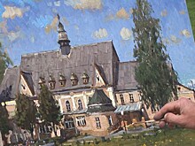 Живописцы из Российской академии художеств участвуют в пленэре на востоке Калининградской области