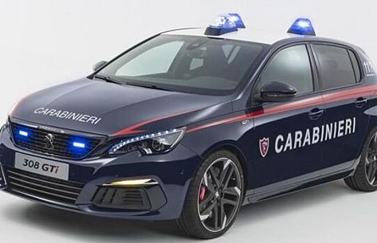 Peugeot 308 GTi — спортивный автомобиль на службе у карабинеров