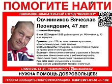 47-летний Вячеслав Овчинников пропал в Нижнем Новгороде