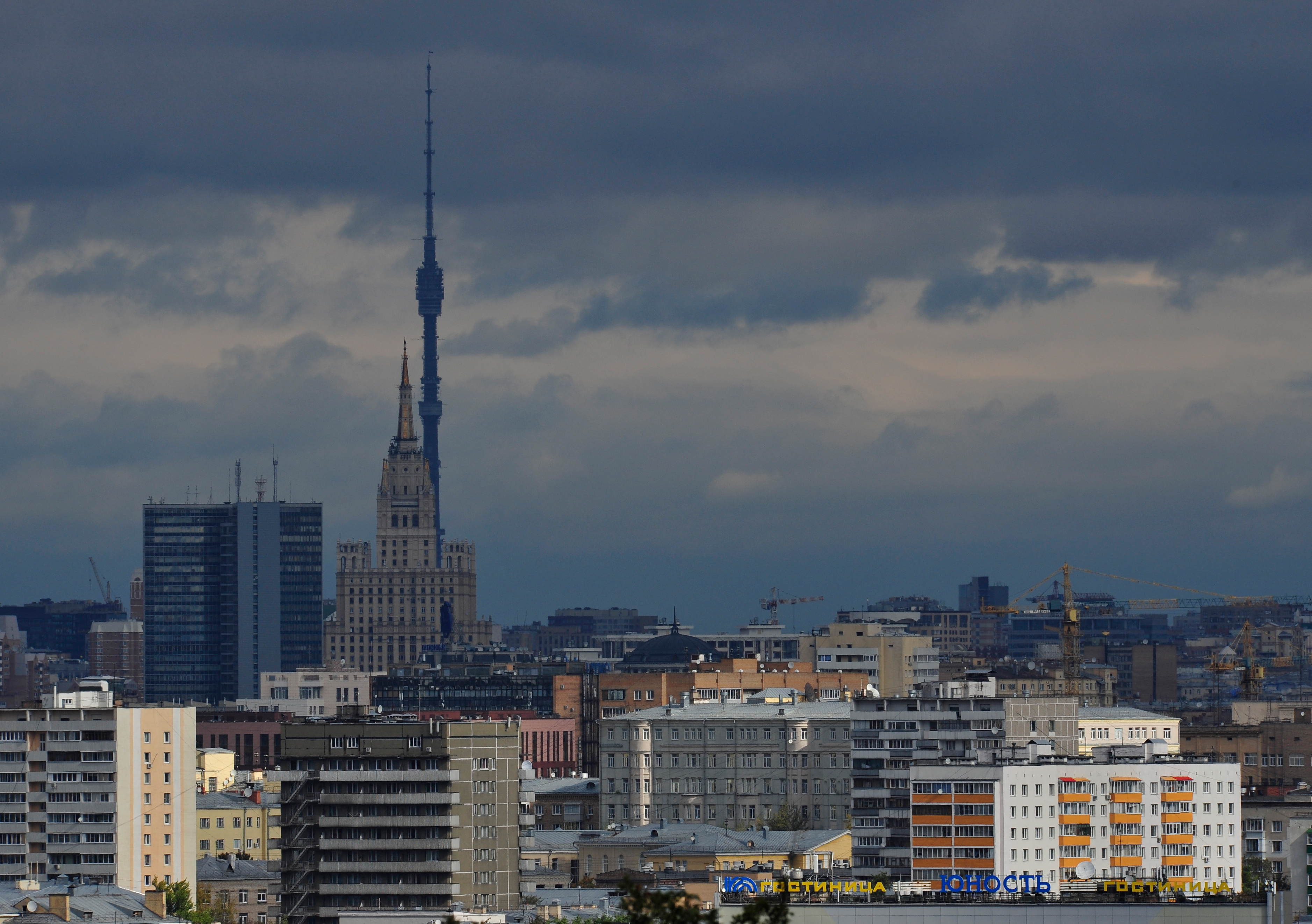 Останкинская телебашня молния