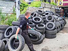 Владивосток ударными темпами избавляют от старых покрышек