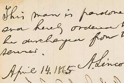 Дата на помиловании солдата, подписанном Линкольном, оказалась подделанной