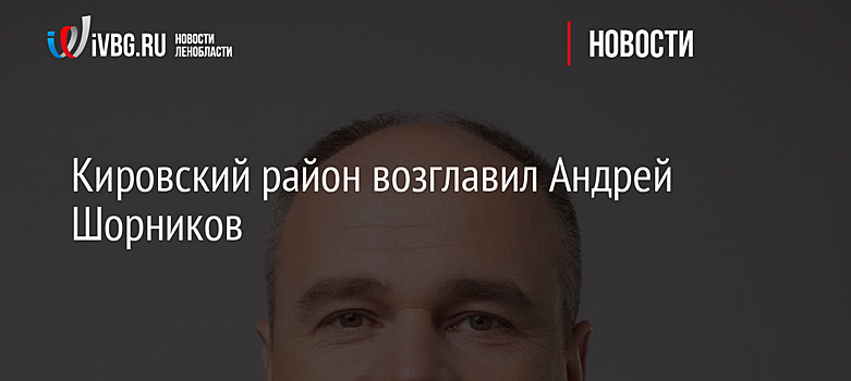 Кировский район возглавил Андрей Шорников