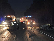 В Новосибирской области в лобовом ДТП погибла женщина и пострадали шесть человек