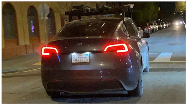 Обнародованы фото тестирования лидара Tesla Model Y