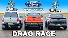 Видео: Ford Ranger Raptor сравнили в гонке с доработанными Volkswagen Amarok и Mercedes-Benz X-Class