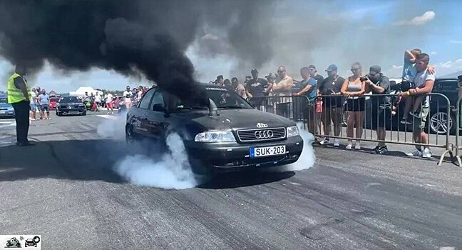 Очередной дрэговый колхоз? Дизельный AudiA4 с дымоходом