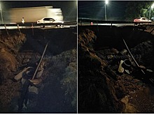 Во Владимире ливень размыл дорогу и затопил гаражи