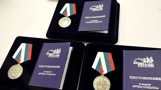 Волгоградцам вручили медали «Отец солдата»