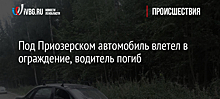 Под Приозерском автомобиль влетел в ограждение, водитель погиб