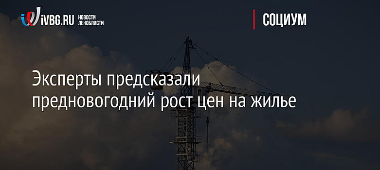 Эксперты предсказали предновогодний рост цен на жилье