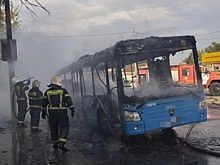 В Твери на маршруте сгорел рейсовый автобус