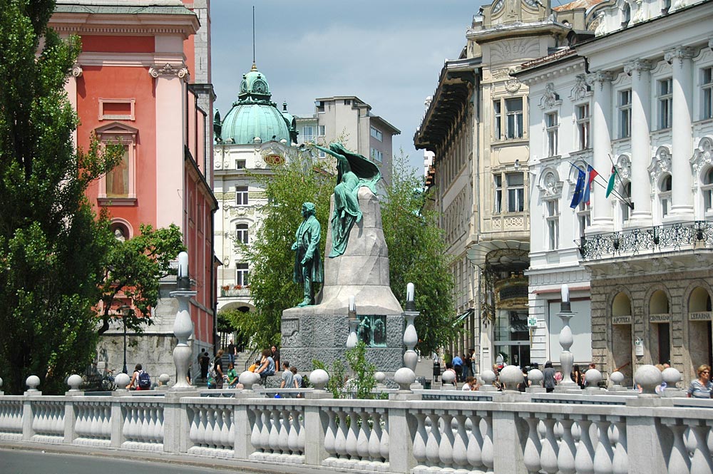 Площадь Прешерна, Любляна, Словения, Европа
