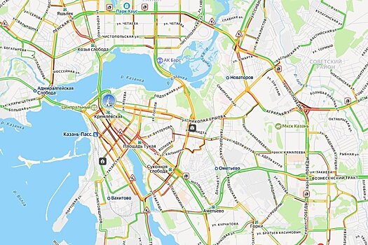 Рабочая неделя в Казани заканчивается 10-балльными пробками