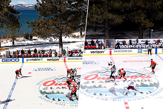 «Колорадо» — «Вегас» — 3:2, видео, голы матча НХЛ на озере Тахо, который длился 10,5 часа