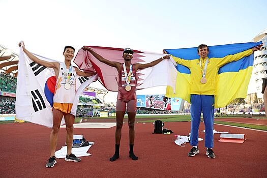 Украинец Проценко завоевал бронзу ЧМ в прыжках в высоту. Чемпионом стал катарец Баршим