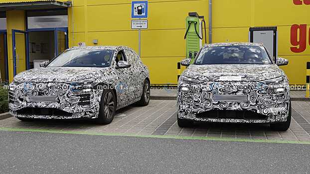 Купеобразный электрический кроссовер Audi Q6 E-Tron Sportback показали на шпионских фото