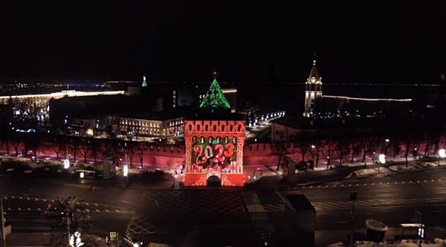 Новогодняя подсветка украсила Нижегородский кремль