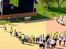 Жители Пущино отметили День флага