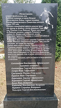 В Витязево на памятнике советским футболистам изобразили игрока «Барселоны»
