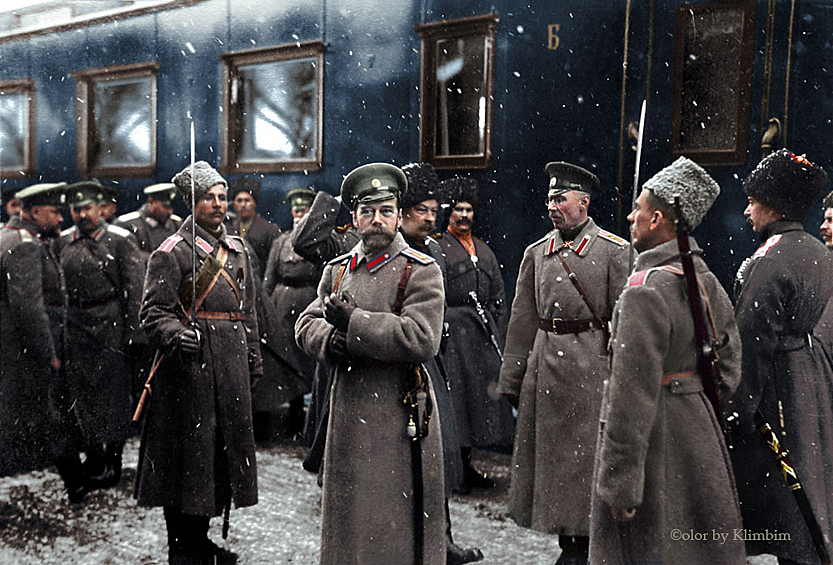 Прибытие императора Николая II в расположение 1-й армии генерала А.И. Литвинова, 30 января 1916 года, район Двинска