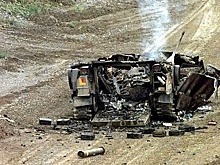 Появились кадры гибели редкого броневика, служившего мобильным штабом ВСУ