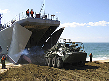 С подразделениями морской пехоты Черноморского флота прошла тренировка по посадке на десантные корабли