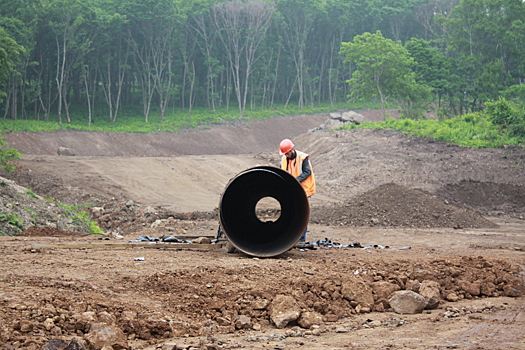 Новую дорогу строят в Большом Камне
