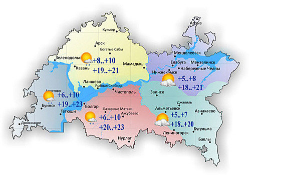 Ночью в Татарстане ожидается до -5 градусов