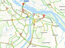 Пробки в девять баллов сковали Нижний Новгород вечером 28 июня