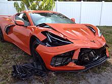 Новый Chevrolet Corvette разбили на следующий день после покупки