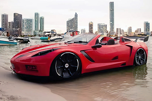 Посмотрите на двухместную лодку с кузовом от Chevrolet Corvette