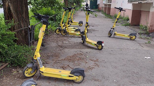 В Пензе команда скаутов ставит электросамокаты на место