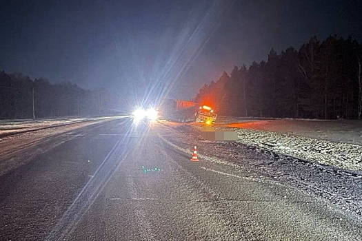 Пешеход попал под КамАЗ на Чуйском тракте под Искитимом