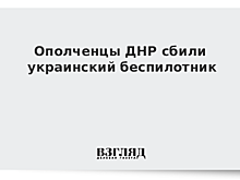 Ополченцы ДНР сбили украинский беспилотник