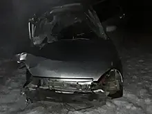 На трассе в Самарской области "Приора" влетела в КамАЗ