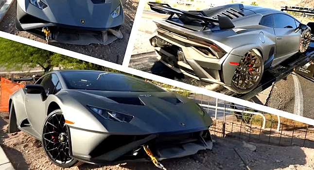 В США разбили новый Lamborghini Huracan STO - и это был прокат